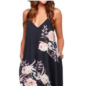 Womens Floral Print Casual Maxi Dress